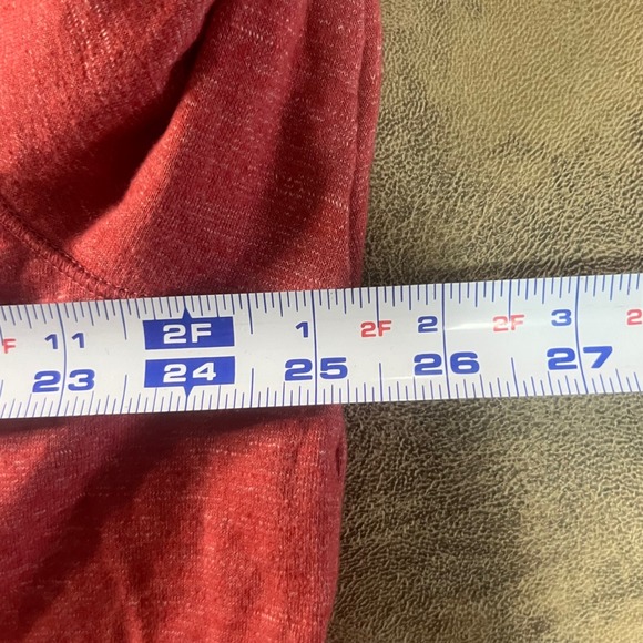 Ariat Rebar Quarter Zip Pullover Mens XL Red Heathered Long Sleeve Work Shirt - Picture 4 of 6